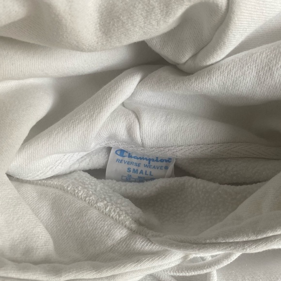 CHAMPION Reverse Weave White Hoodie - small - Picture 6 of 14